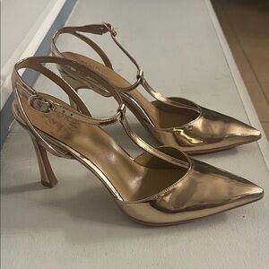 Naturalizer Shiny Gold Women's Heels